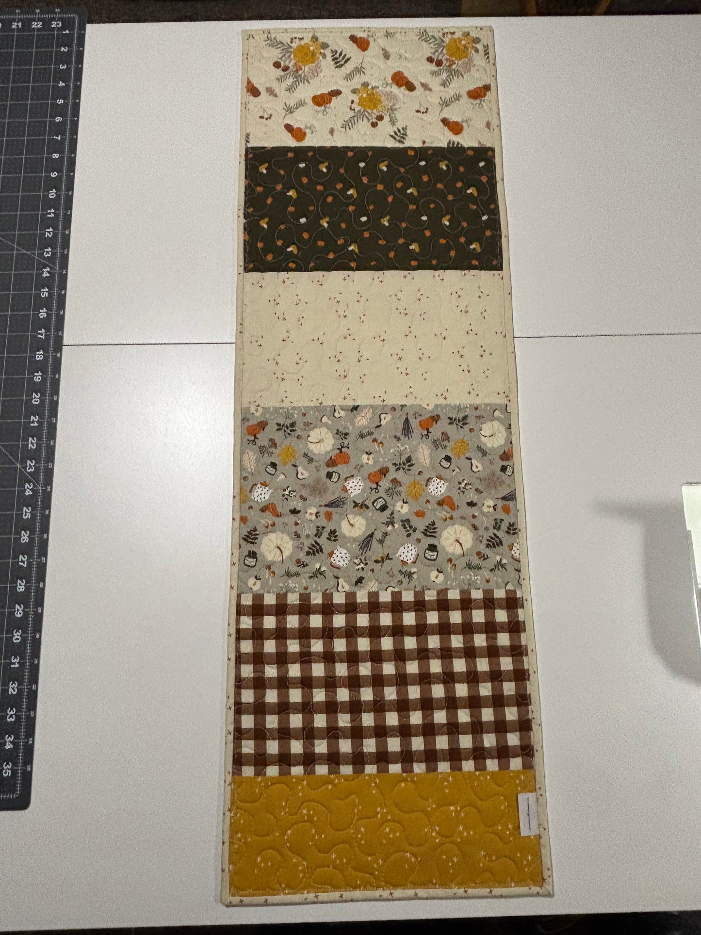 Pumpkin Spice Quilted Table Runner