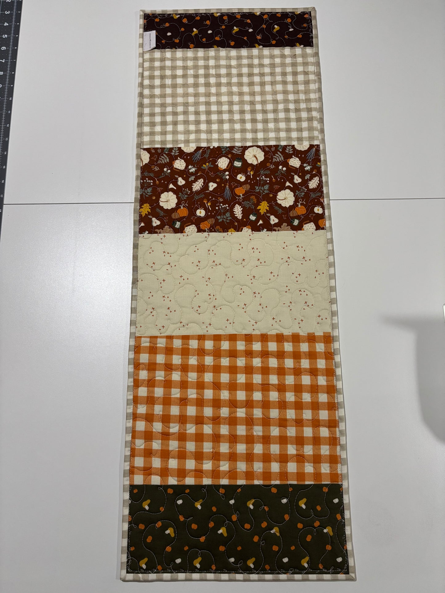 Pumpkin Spice Quilted Table Runner