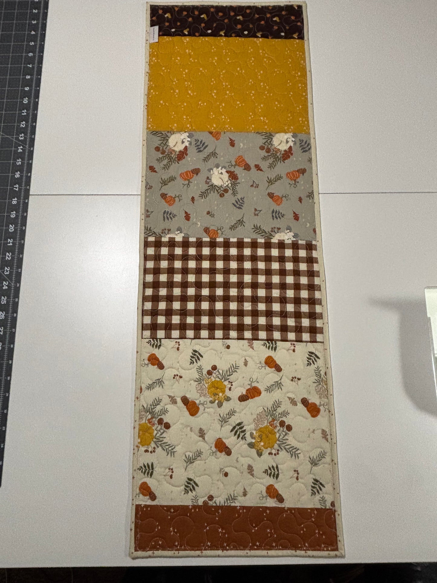 Pumpkin Spice Quilted Table Runner