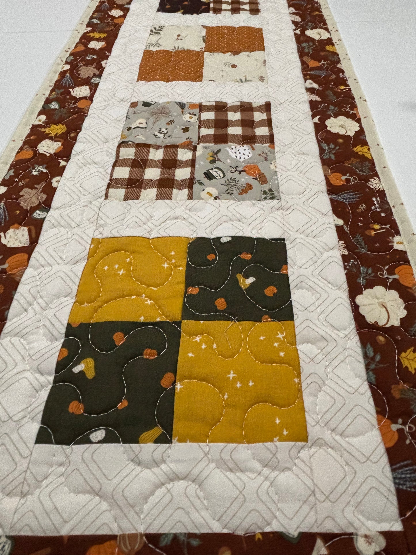 Pumpkin Spice Quilted Table Runner