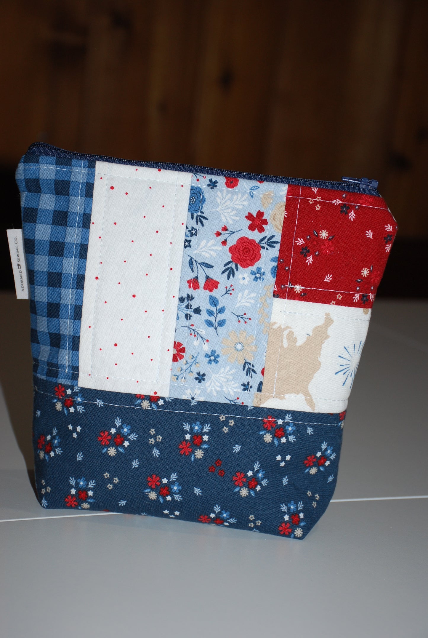 Hometown Patriotic Zipper Pouch Pinwheels