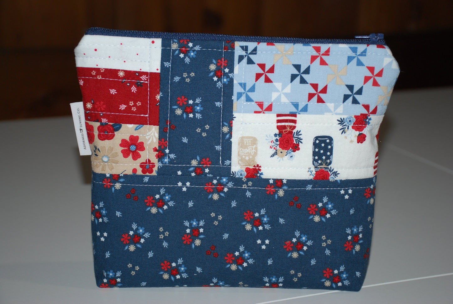 Hometown Patriotic Zipper Pouch Main Street