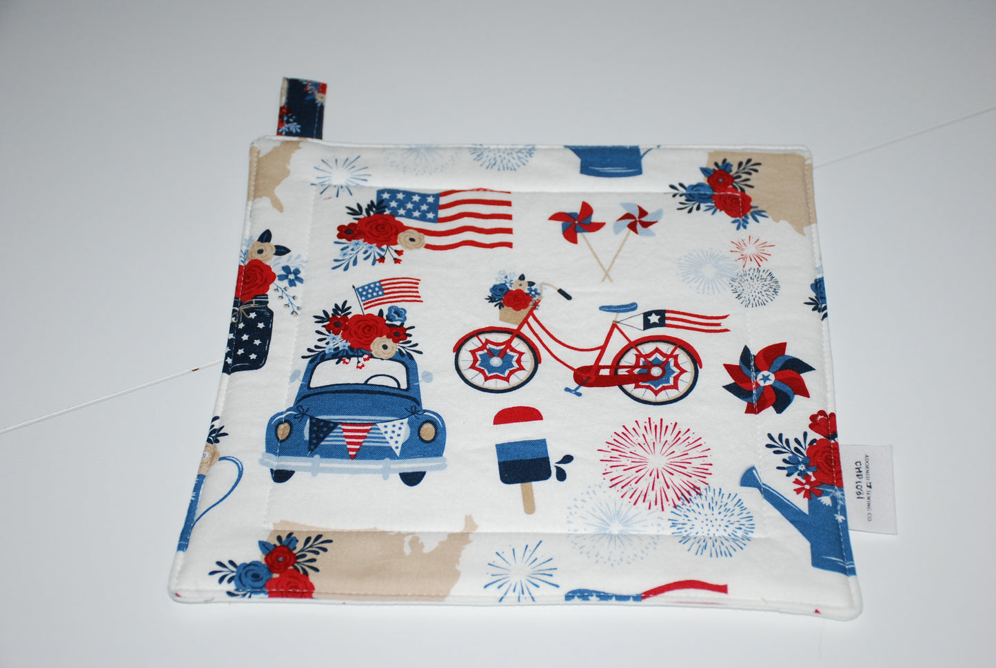 Red, White, and Blue Parade Oversized Hot Pad