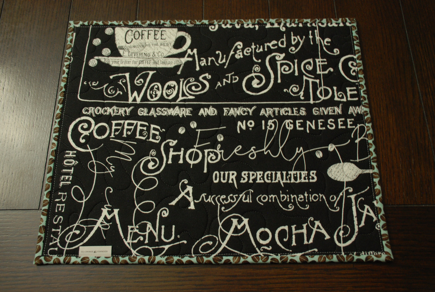 Quilted Oversized Hot Pad Coffee Fabric