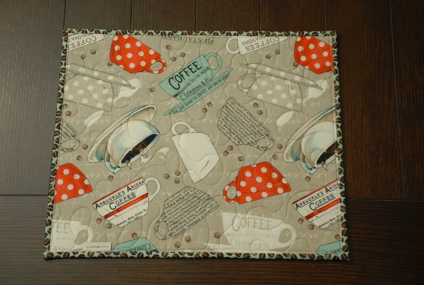 Quilted Oversized Hot Pad Coffee Fabric
