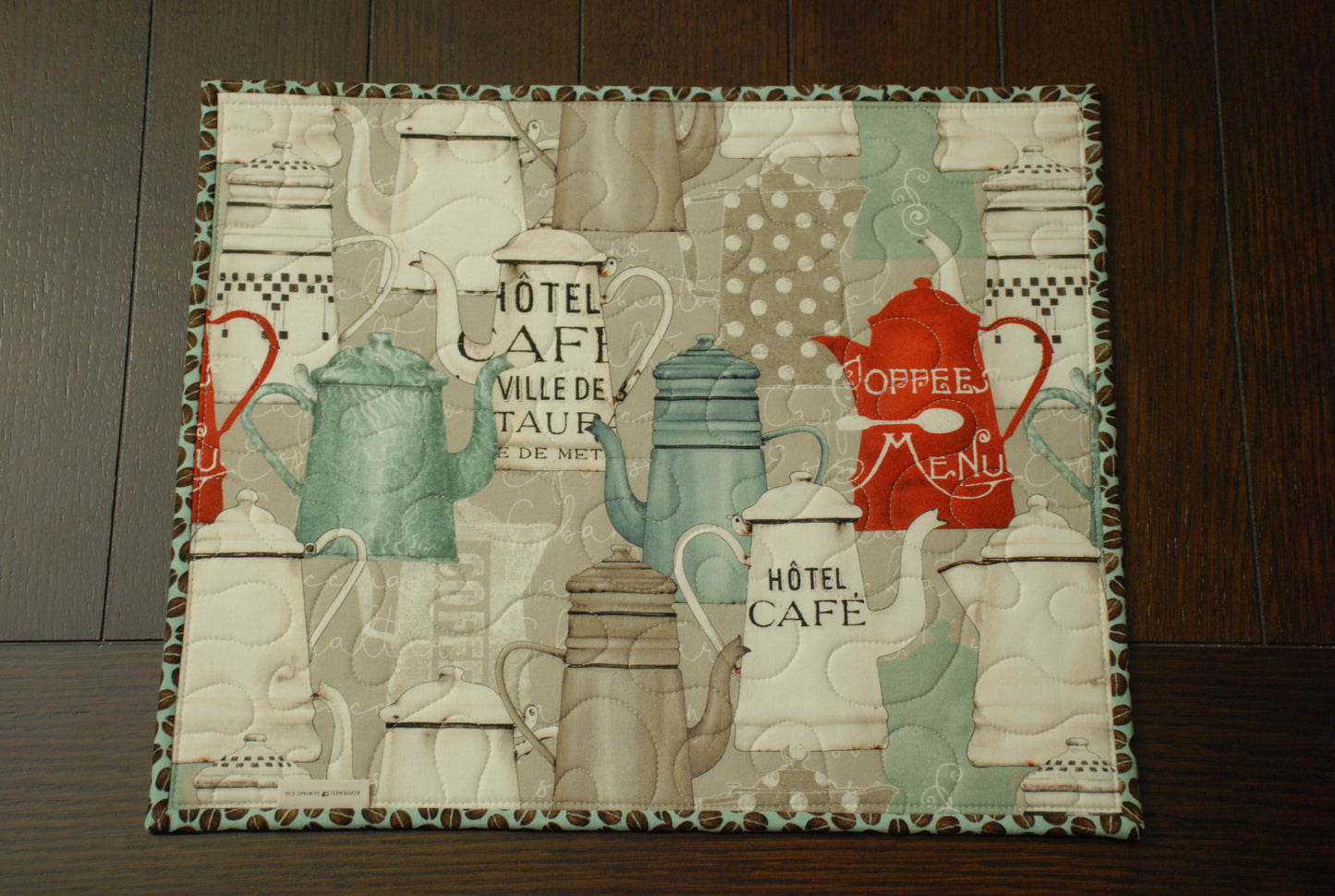 Quilted Oversized Hot Pad Coffee Fabric