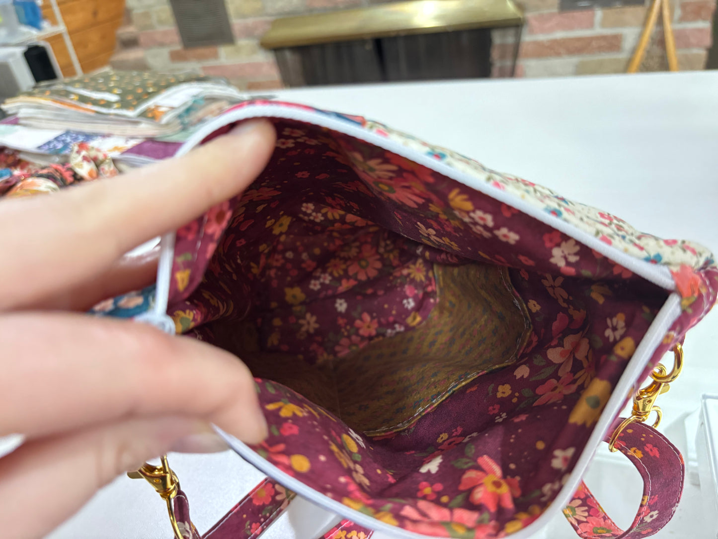 Sage Wood Quilted Purse