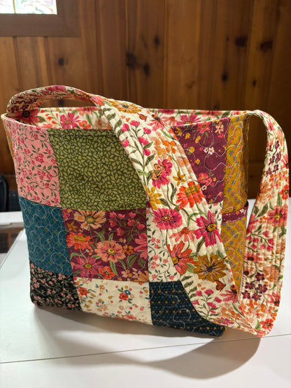 Sage Wood Quilted Tote Bag