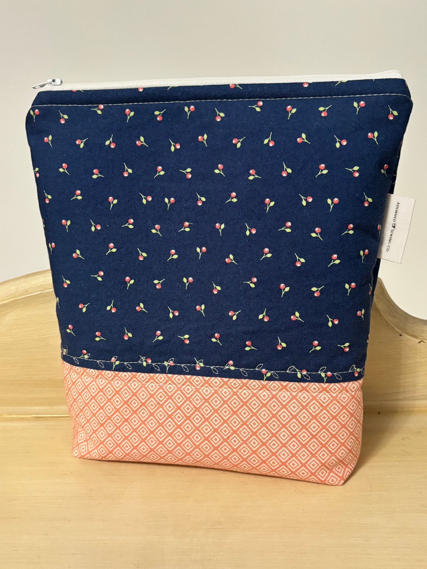 Midnight Tulip Large Zipper Pouch