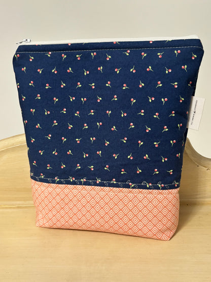 Midnight Tulip Large Zipper Pouch