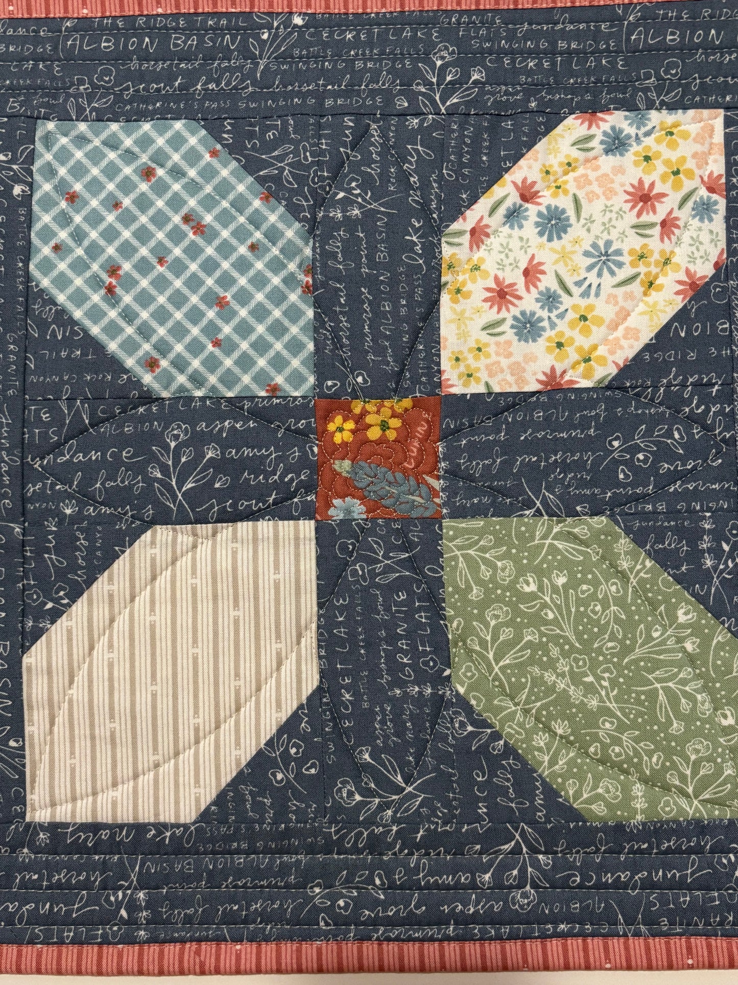 Cotton Candy Blue Spring Thermal Table Runner