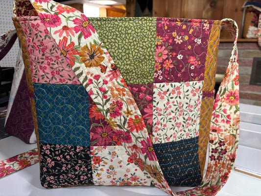 Sage Wood Quilted Tote Bag