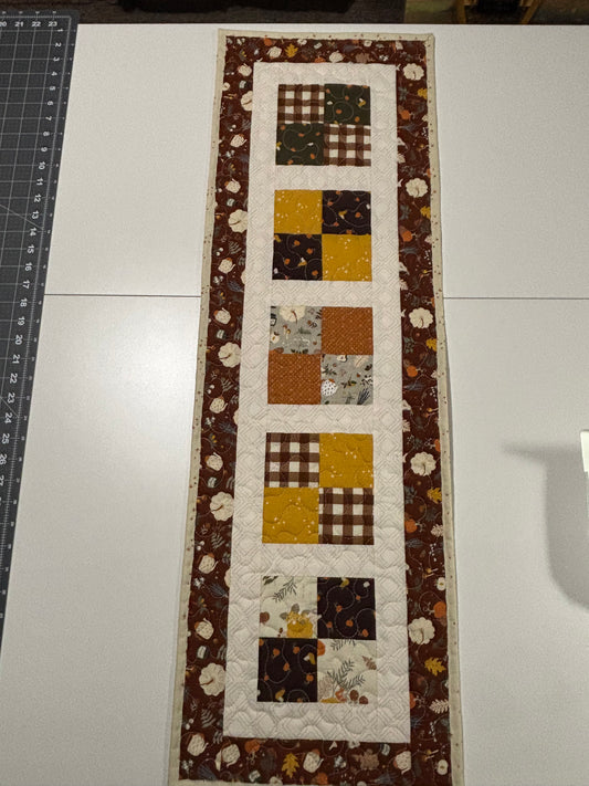 Pumpkin Spice Quilted Table Runner