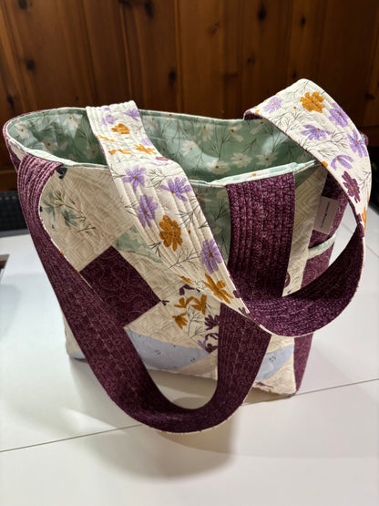 Sea Glass Quilted Tote Bag