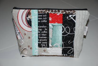 Red Coffee Cup Zipper Pouch